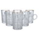 طقم تقديم بيالات شاي زجاج السيف غاليري، 6 قطع - شفاف product image 1