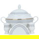 طقم سفرة بورسلان السيف غاليري، 65 قطعة، دائري - أبيض product image 2