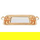 Steel sofas with gold handles and edges from Al Saif Gallery, 3 pieces - silver product image 1