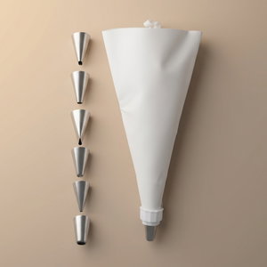 طقم اقماع بلاستيك ستانلس استيل السيف غاليري، 10 قطع - ابيض فضي product image