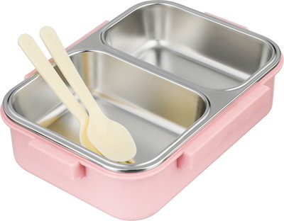 لانش بوكس بلاستيك السيف غاليري، 23x17x7 سم، خامة داخلية استيل، غطاء شفاف، قسمين - متعدد الألوان product image 2