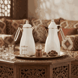 طقم ترامس فلوة السيف غاليري، قطعتين، 1/1 لتر، حافظة داخلية زجاج حراري - لؤلؤي product image 2