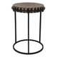 Al Saif Gallery Wooden Serving Table, Round - Brown product image 1