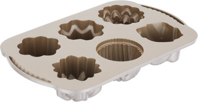 قالب كيك مافن جرانيت ماريسا لونينا، 6 خانات، 17.6x11x2.8 سم - ذهبي product image 3