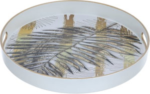 طوفرية تقديم دائري فايبرك السيف غاليري، 33×33×4.3 سم  - متعدد الألوان product image