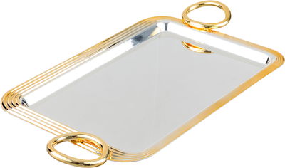 Alsaif Gallery Steel Tofry Set, 3 Pieces - Silver Gold product image 2