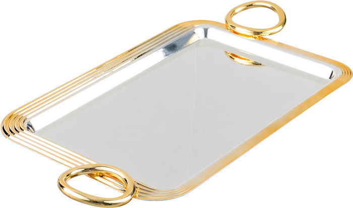 Alsaif Gallery Steel Tofry Set, 3 Pieces - Silver Gold product image 2