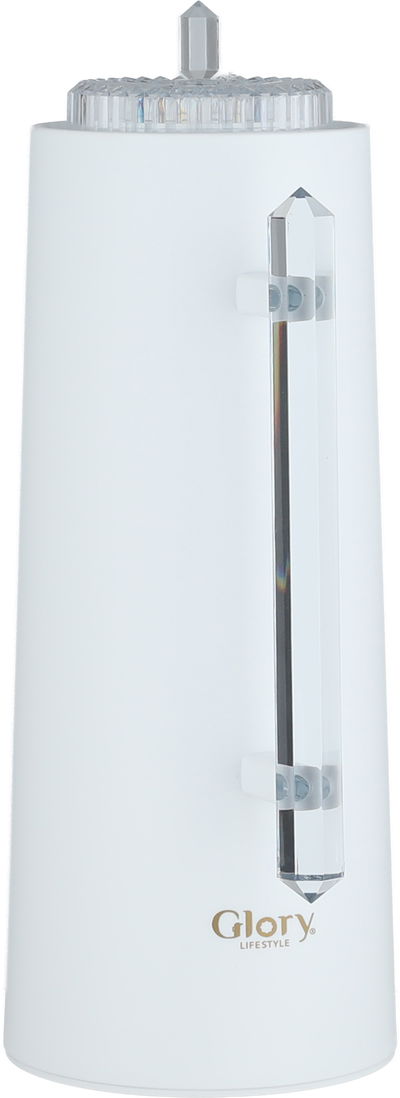 ترمس لين جلوري، 1 لتر،حافظة داخلية زجاج، ضغاط، يد شفاف - أبيض product image 2