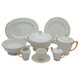 طقم سفرة بورسلان السيف غاليري، 66 قطعة - أبيض product image 1