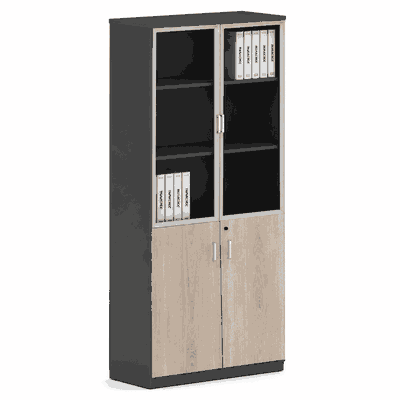 دولاب ملفات خشب، 200×80×40 سم - بيج رمادي product image 2