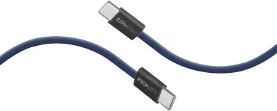 كابل شحن USB-C بلاستيك بروميت، مزامنة قوية، كابل شحن من النوع C، طاقة 60 واط ، نقل بيانات 480 ميجابت - أزرق product image 1