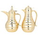 Al Saif Gallery Thermal Glass Thermos Set, 2 Pieces, 1/0.75 Liter - Gold product image 1