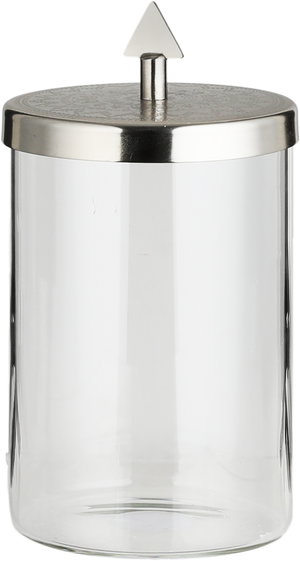 Al Saif Gallery Stainless Steel Glass Spice Jar, Lid, Round, 10X10X18 Cm - Transparent Silver product image