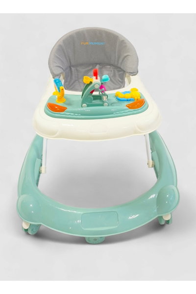 مشاية اطفال فان مومونت، قابلة للطي، مزودة بألعاب وزر موسيقى - اخضر product image 6