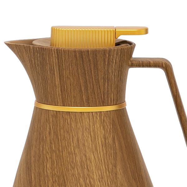 Glory Chiffon Glass Thermos, 1 liter, plastic-wooden outer shell product image 2