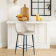 كرسي بار مودرن معدن، 113×40×35 سم، قاعدة قماش واسفنج - بيج product image 2