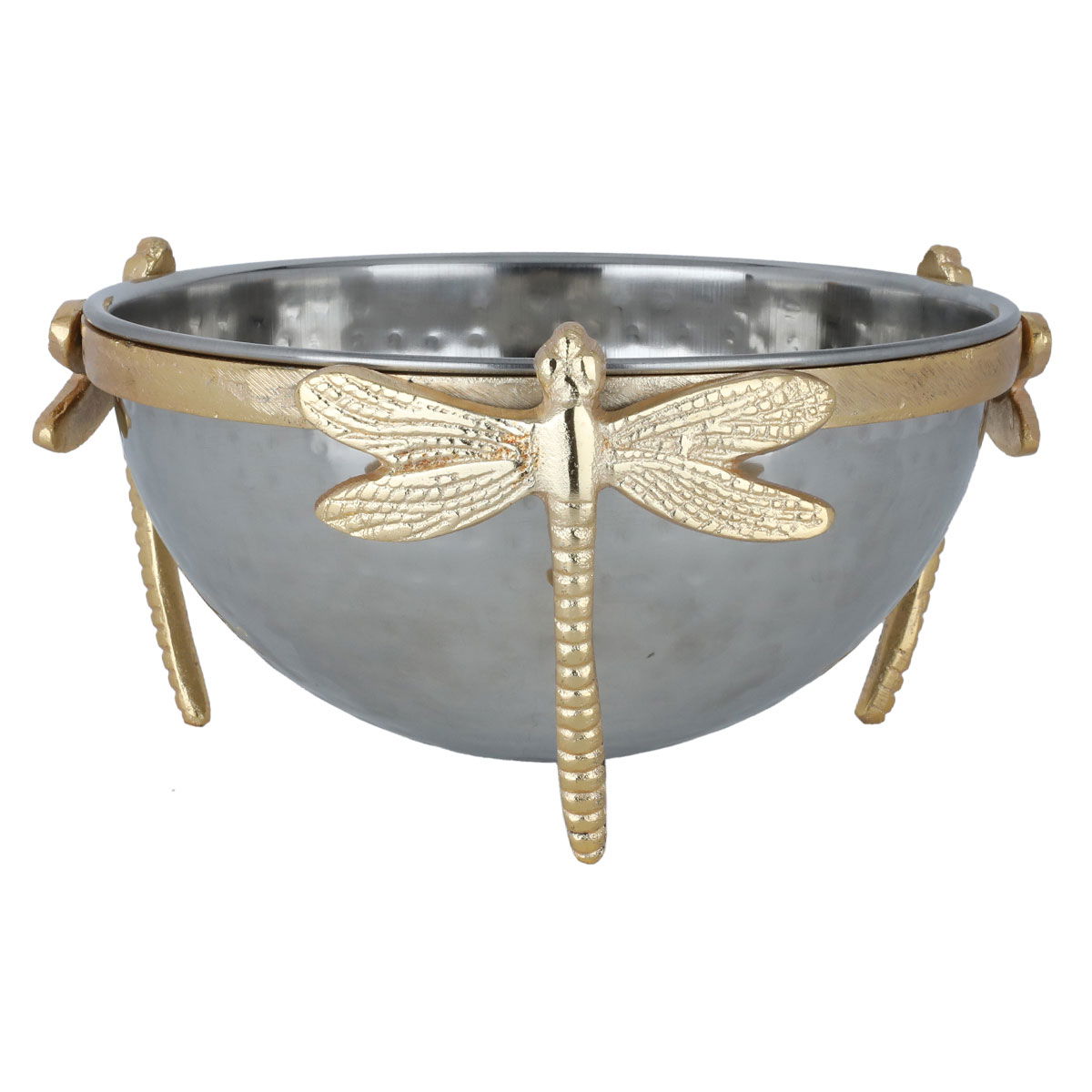 Al Saif Gallery Steel Bowl, 1 piece, with butterfly legs - silver product image