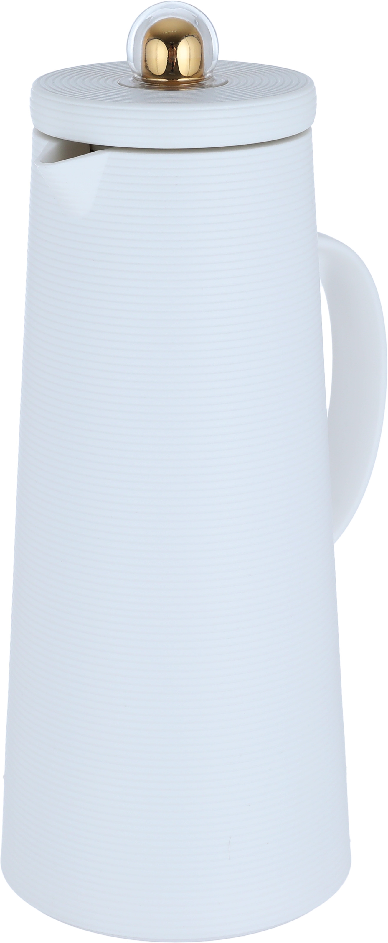 Al Saif Gallery Royal 8 thermos, 1 liter, thermal glass inner container, plastic outer shell - white product image 4