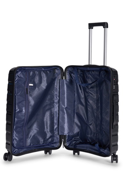 طقم شنط سفر بولي بروبيلين ليمرا، 4 مقاسات، 4 عجلات، بزاوية 360 درجة، OT-8013 - أسود product image 7