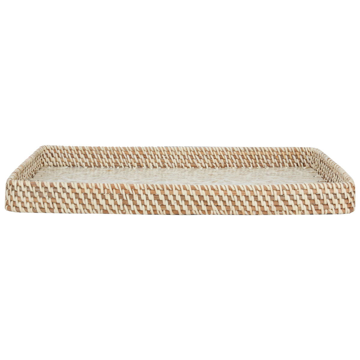 Al Saif Gallery wicker tofareya, 48 x 39 x 5 cm, rectangular, large - beige product image 1