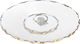 Al Saif Gallery glass dessert serving stand, 33x33x4.5 cm, circular, with movable base - clear product image 1