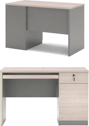 مكتب إداري خشب MDF، 120x60x75 سم - خشبي فاتح رمادي product image