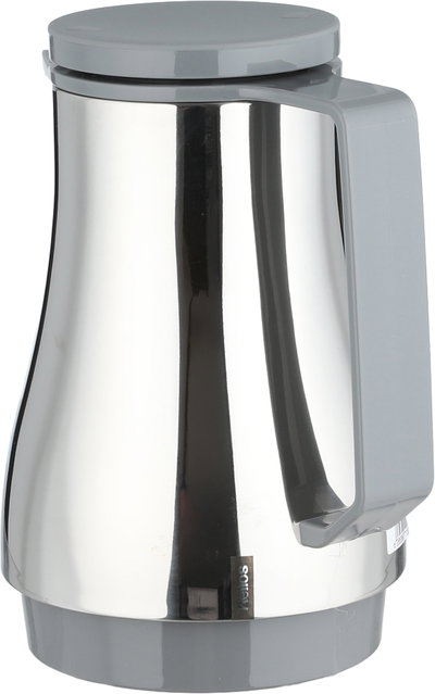 Helios Thermos, 0.6 Liter, Glass Interior, Horse Pattern, Push-Button Lid - Silver Gray product image 3