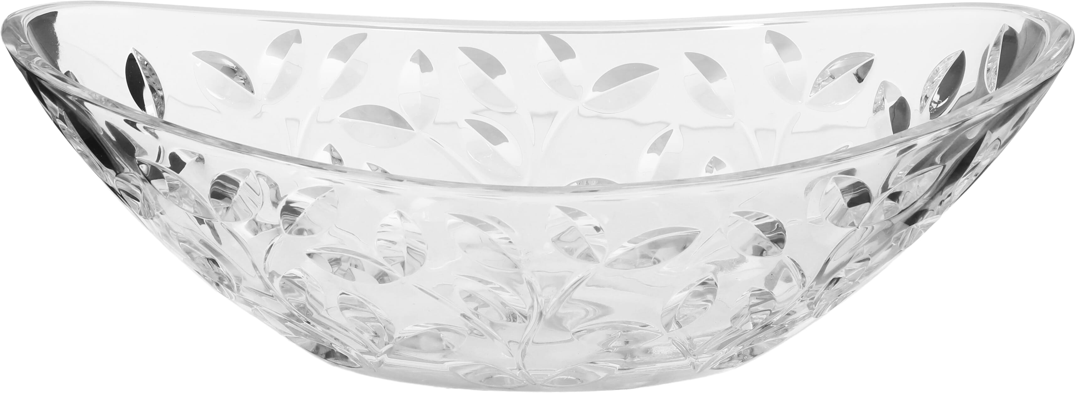 صحن تقديم كريستال زجاج آر سي آر، 340×216×114 مليمتر، بيضاوي - شفاف product image 1