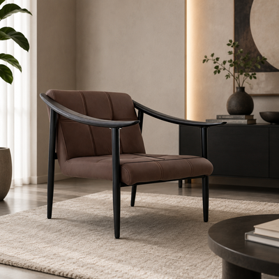 كرسي مودرن خشب MDF، 76×60×53 سم، قماش شانيل - كوفي product image 4
