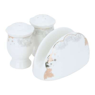 طقم سفرة بورسلان السيف غاليري، منقوش ذهبي، 65 قطعة - أبيض product image 6