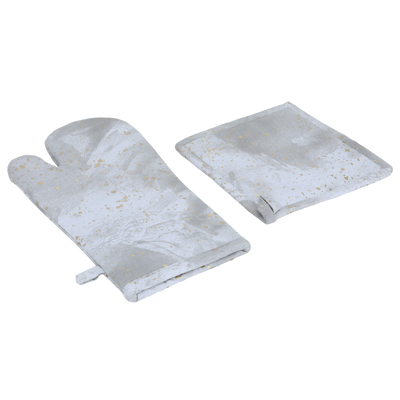 طقم قفاز مع مساكة قماش السيف غاليري، 20×20 سم - أبيض product image 2