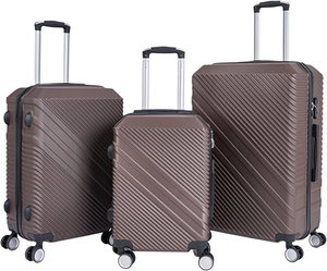 Limra LMA-1537 Limra ABS Luggage Set, 3 Sizes, 4 Wheels, 360 Degree Rotating - Brown product image