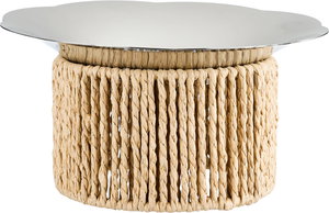 ستاند تقديم ستانلس اسيل السيف غاليري، 22x22x11.5 سم، وسط، قاعدة خوص - فضي بيج product image 2