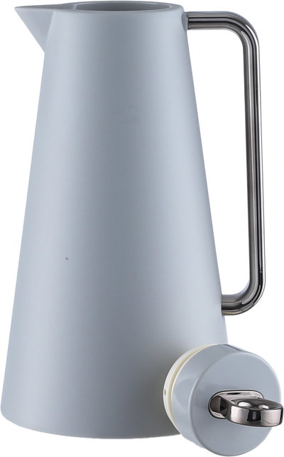Glory Helena Thermos, 1 Liter, Glass Interior, Silver Handle, Push-Button Lid - Grey/Black product image 5