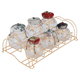 طقم علب بهارات زجاج السيف غاليري، غطاء، 7 حبات - ملون بستاند ذهبي product image 3