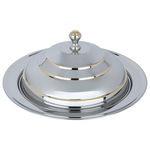 Gozy Steel with Saif Gallery Engraved Cover, 45 cm, Round - Silver product image 2