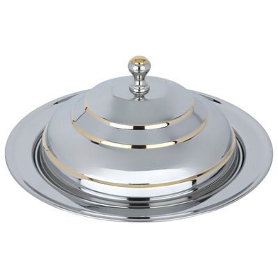 Gozy Steel with Saif Gallery Engraved Cover, 45 cm, Round - Silver product image 2
