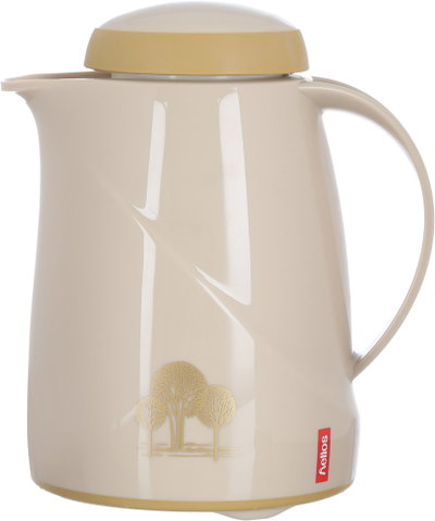 Helios thermos, 0.3 liters, tree pattern, thermal glass inner shell, plastic outer shell - beige product image 2