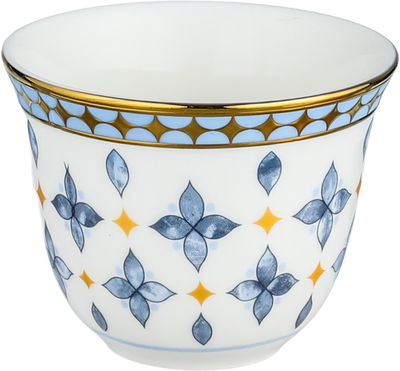 Al Saif Gallery Arabic Coffee Cup And Plates Set, 12 Pieces, Arabic Style - Multicolor product image 2