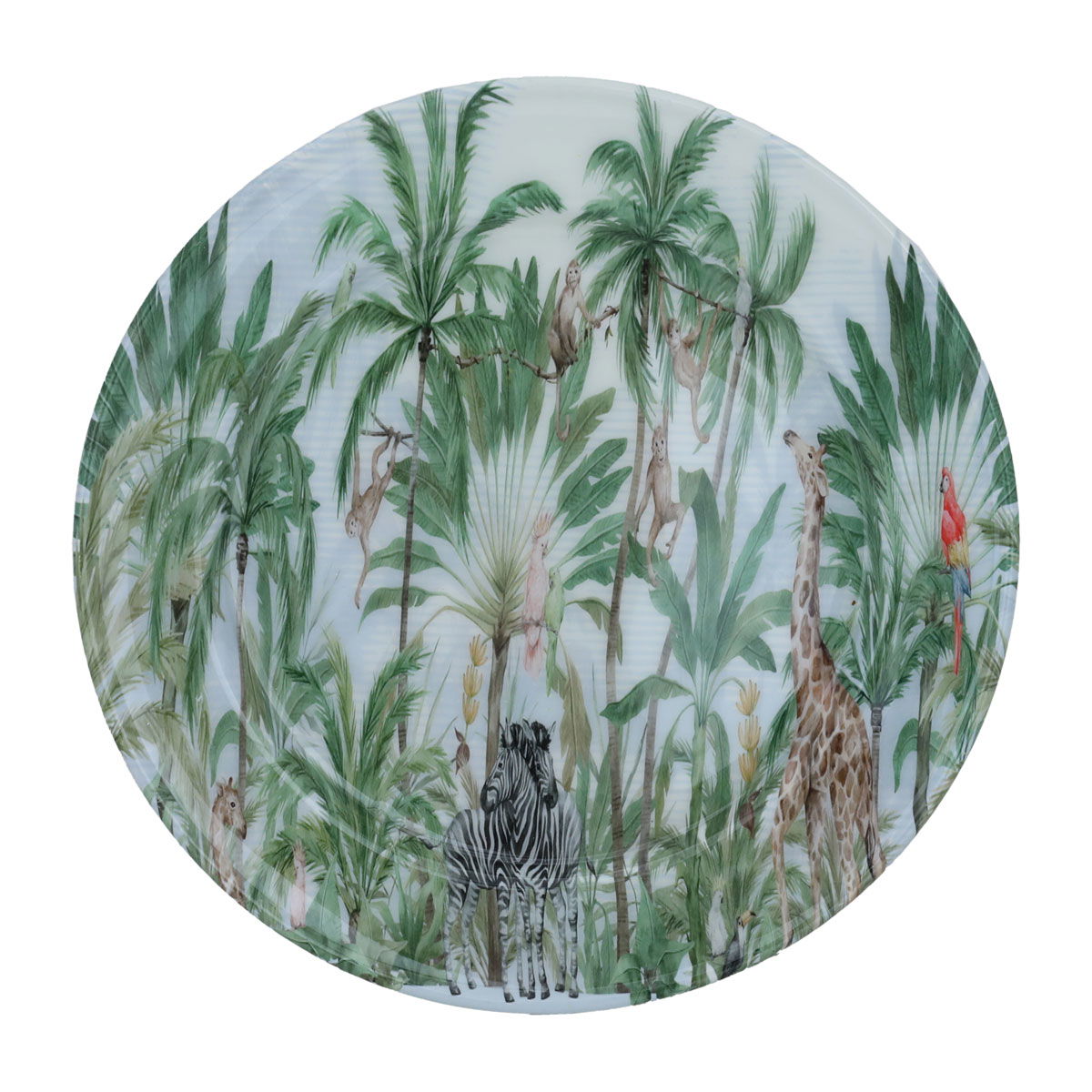 Al Saif Gallery porcelain dessert plate, 20 x 1.5 cm, round, wooded - green product image 1