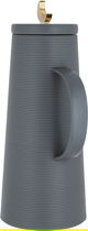 Al Saif Gallery Royal 8 thermos crescent lid, 1 liter, glass inner container, plastic outer shell - dark gray product image 2