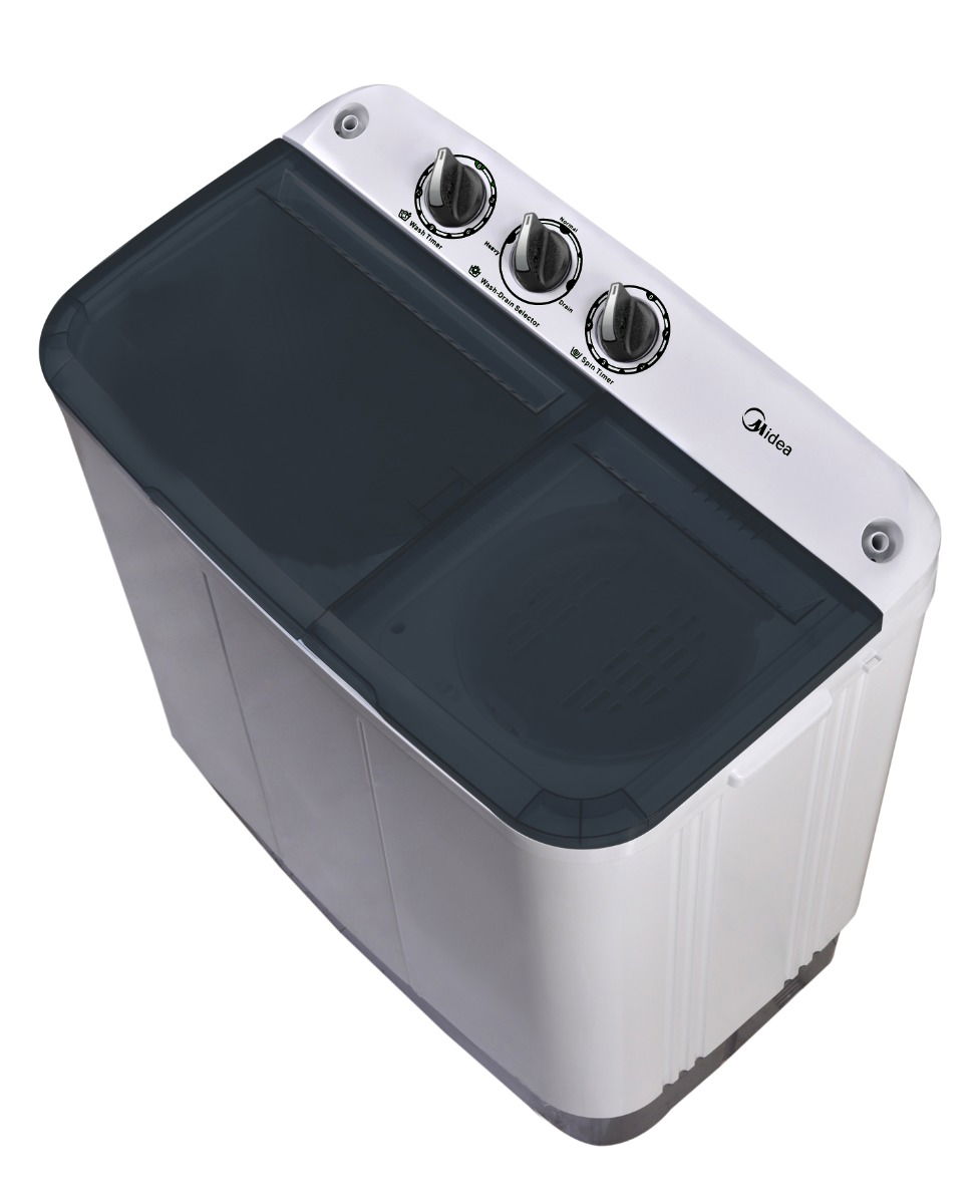 Midea Tw50(257)Nb Twin Tub Washing Machine, 5 Kg, Top Loading - Black product image 1