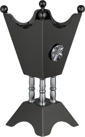 Al Saif Gallery Stainless Steel Incense Burner, 11x11x22 cm, Base - Black Silver product image 2