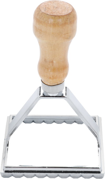 Al Saif Gallery Steel Dough Cutter, 7 x 7 x 11 cm, Wooden Handle - Silver product image 2