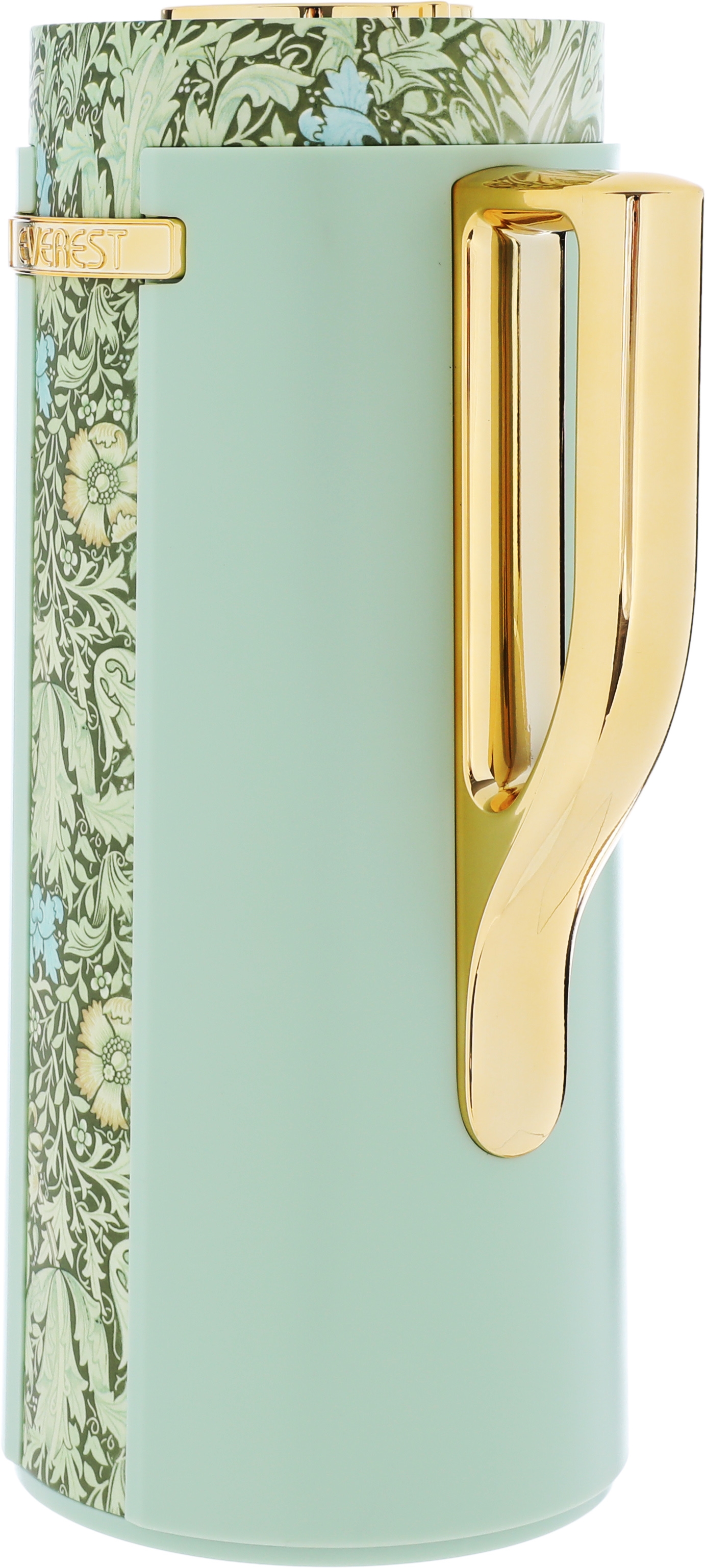 Everest Widad Thermos, 1 liter, wooded, golden handle, thermal glass inner shell, plastic outer shell - light green product image 2