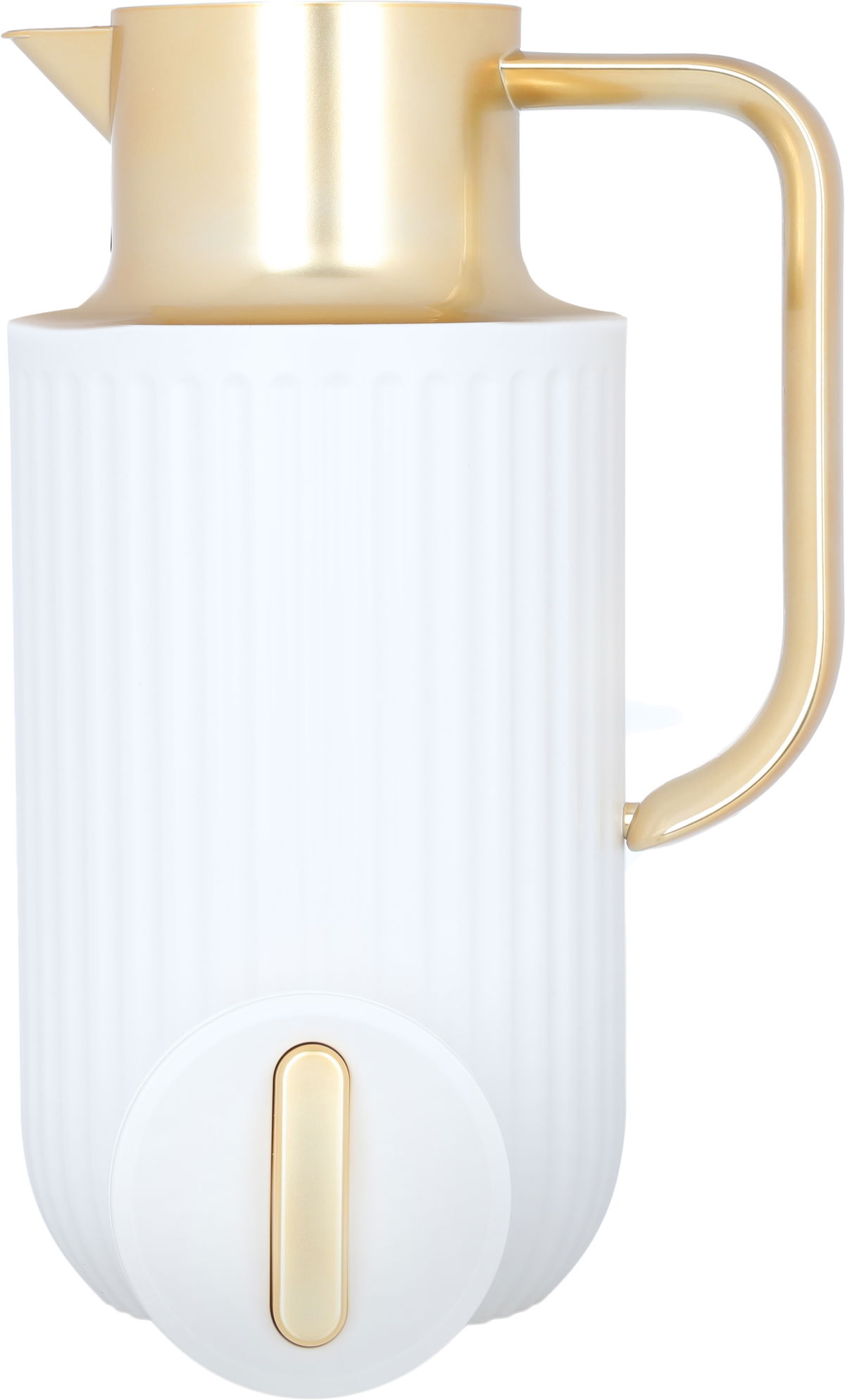 Everest Laura Thermos, 1.6 litres, golden handle, thermal glass inner shell, plastic outer shell - white product image 3