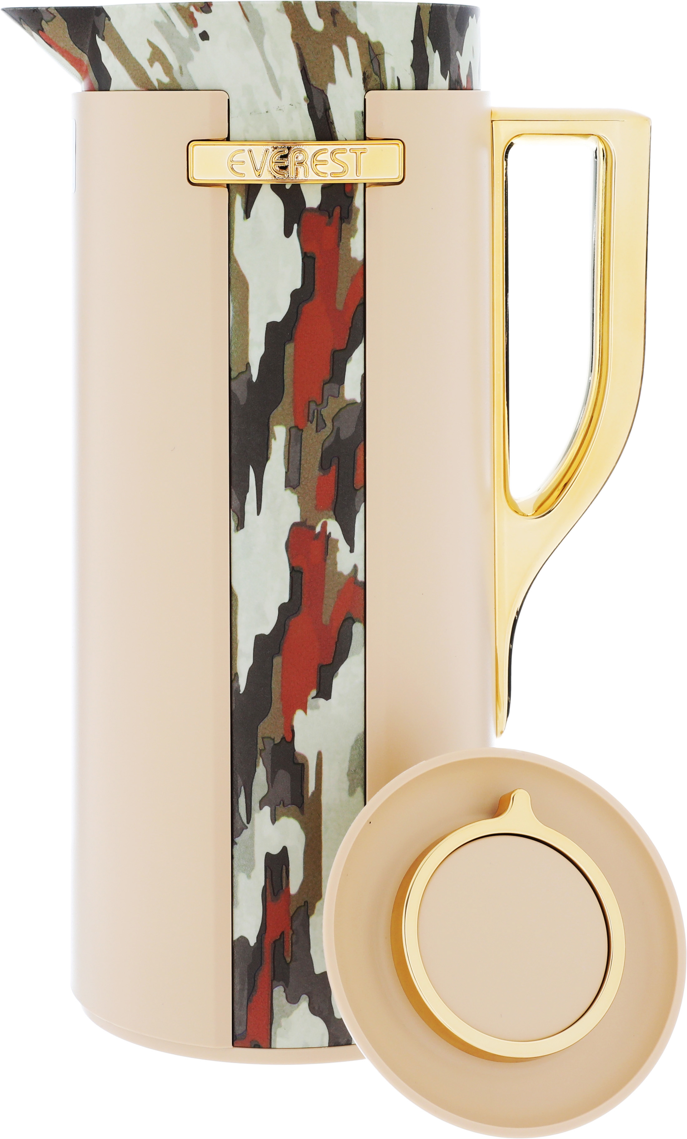 Everest Widad Thermos, 1 liter, thermal glass inner container, plastic outer shell - beige product image 2