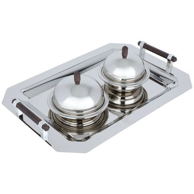 طقم طوفرية مع تمرية استيل السيف غاليري، 3 قطع - فضي product image 1