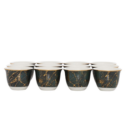 طقم فناجين قهوة عربي بورسلان السيف غاليري، 12 قطعة - اخضر product image 2