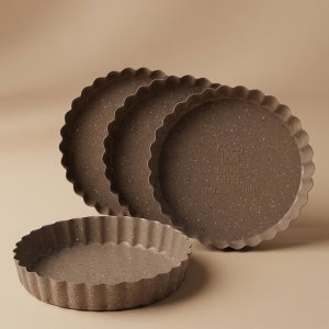 طقم قوالب كيك جرانيت بيت شيف، 4 قطع - بني product image